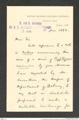 k.k. naturhistorisches Hofmuseum, Intendanzakten 1885-1896 (Hauer), Aktenzahl Z.434/1892, Seite 1